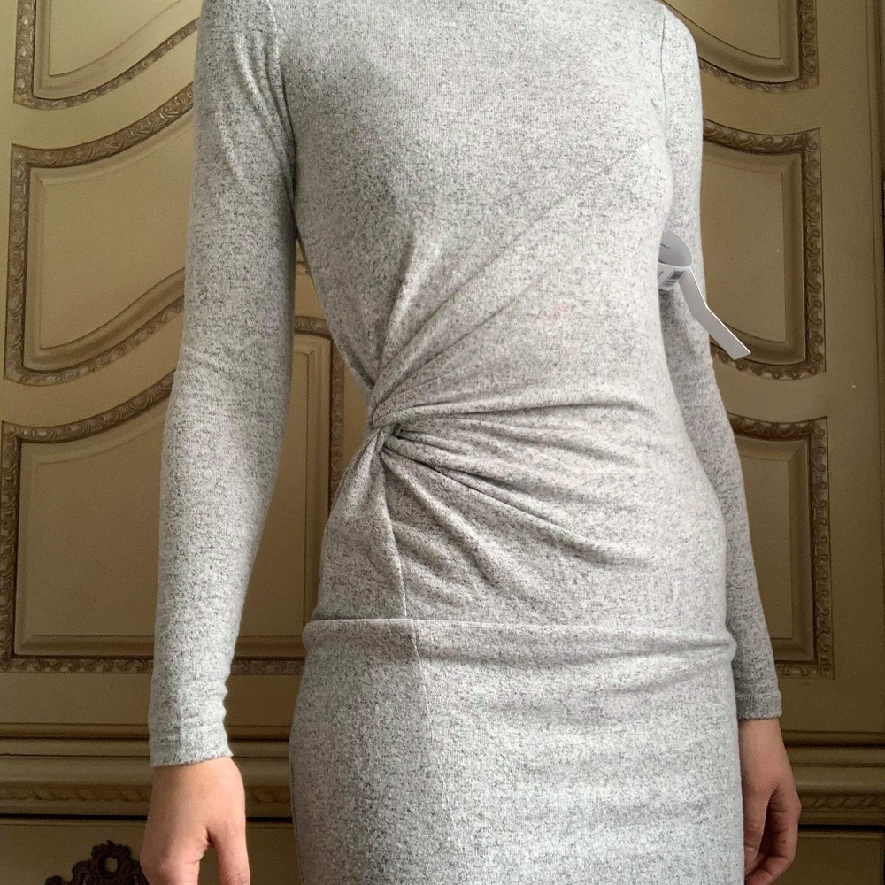Gray Long Sleeve Dress